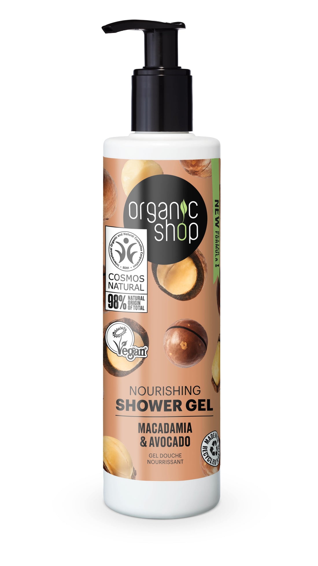 Organic Shop organický sprchový gél s makadamovými orechmi a avokádom 280 ml - 90474