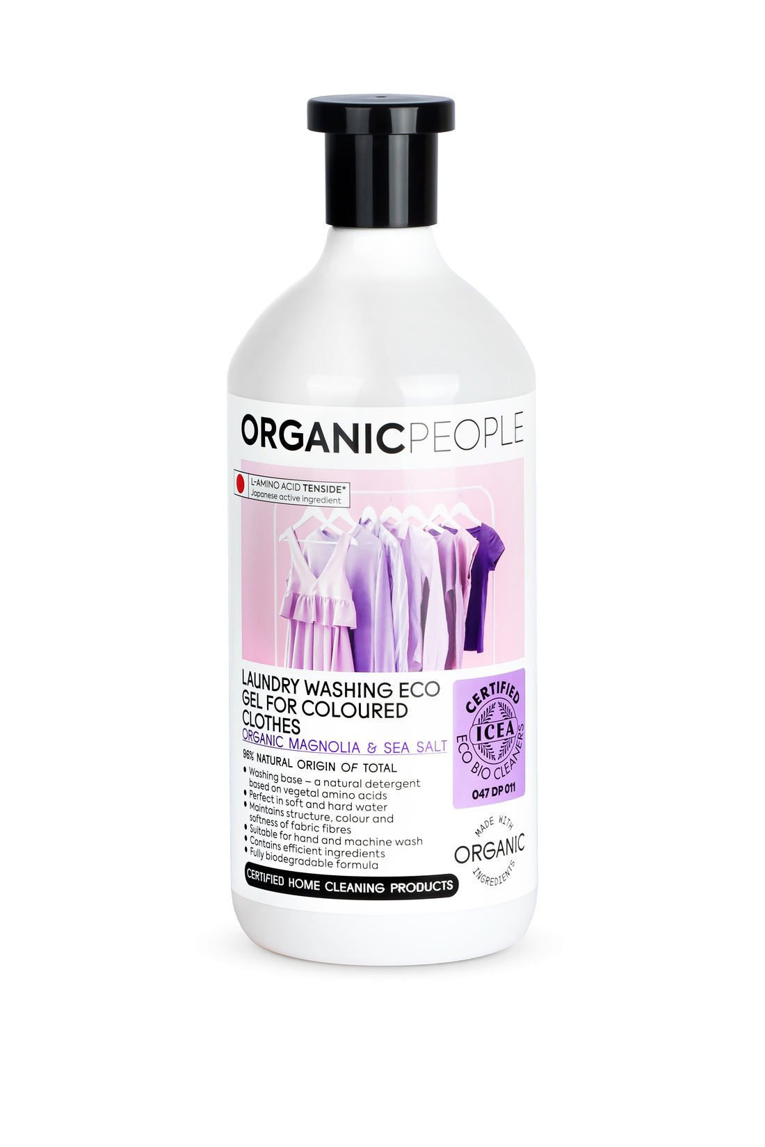 Organic People eko prací gél na farebné oblečenie s organickou magnóliou a morskou soľou 1000 ml - 92641