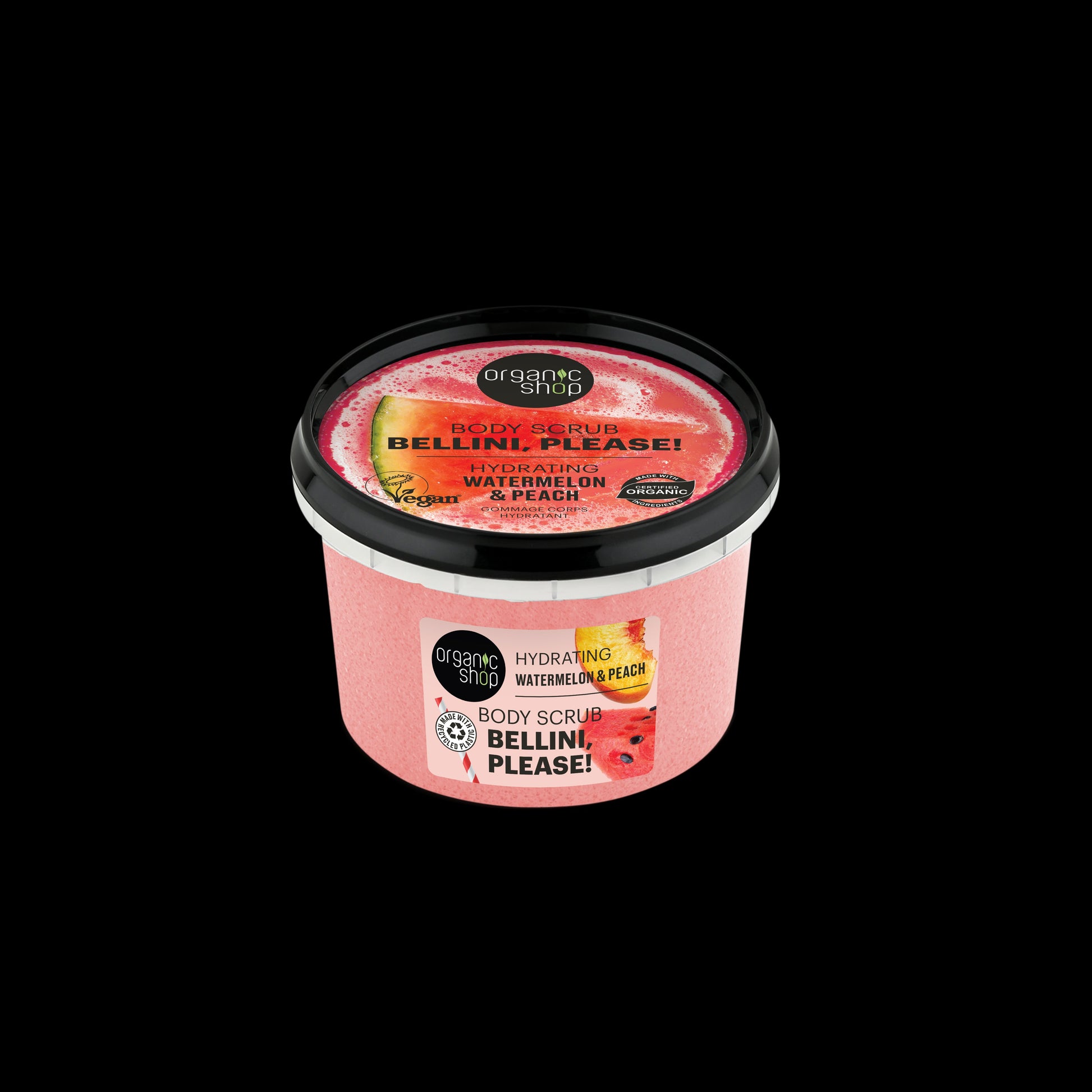 Organic Shop organický cukrový telový peeling s melónom a marhuľa 250 ml - 93949