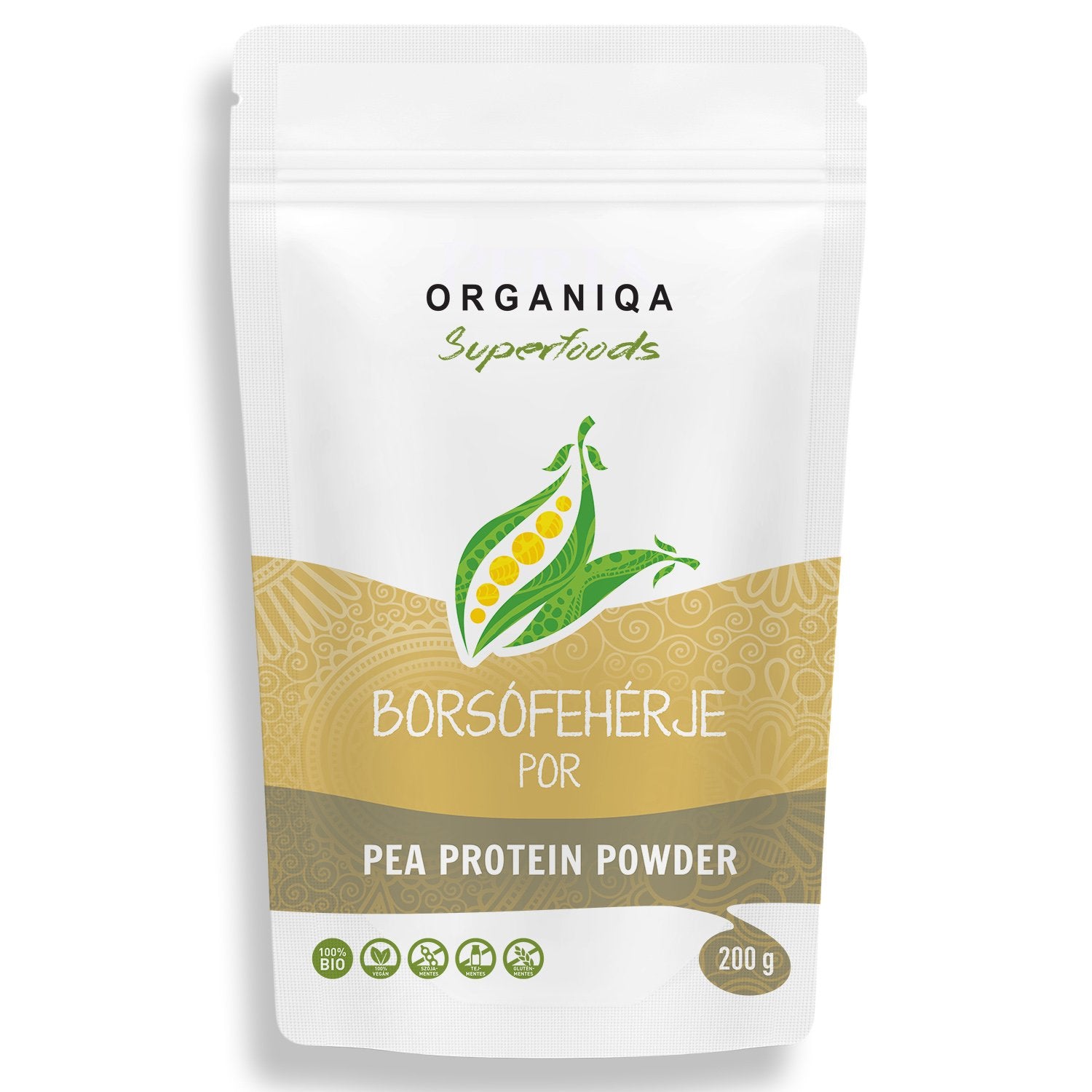 Organiqa 100% organický hrachový proteínový prášok (80% bielkovín) 200 g - 53256