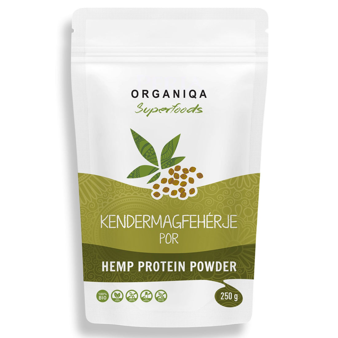 Organiqa organický konopný proteínový prášok 100% raw 250 g - 18620