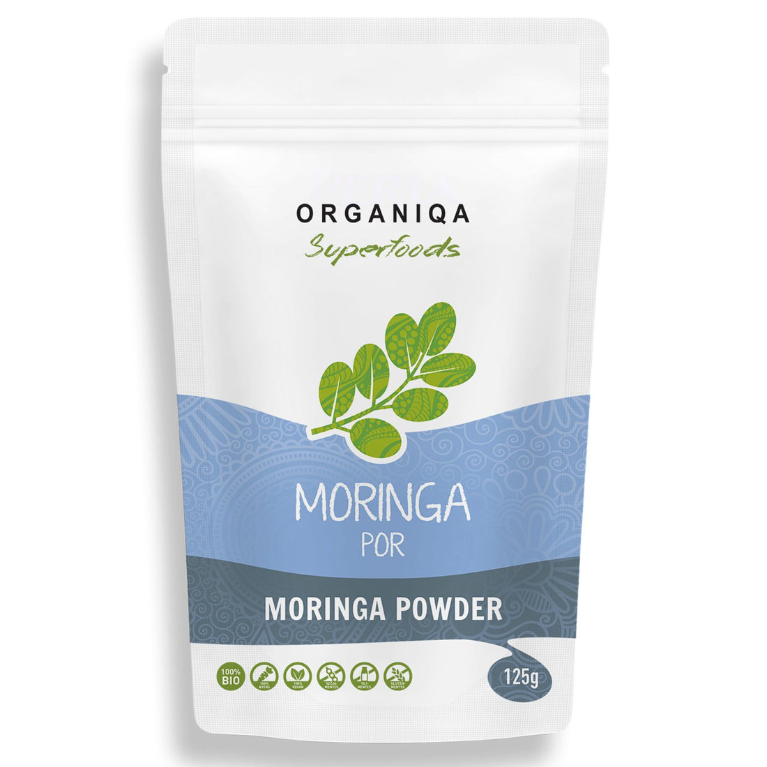Organiqa organický surový moringový prášok 125 g - 51229