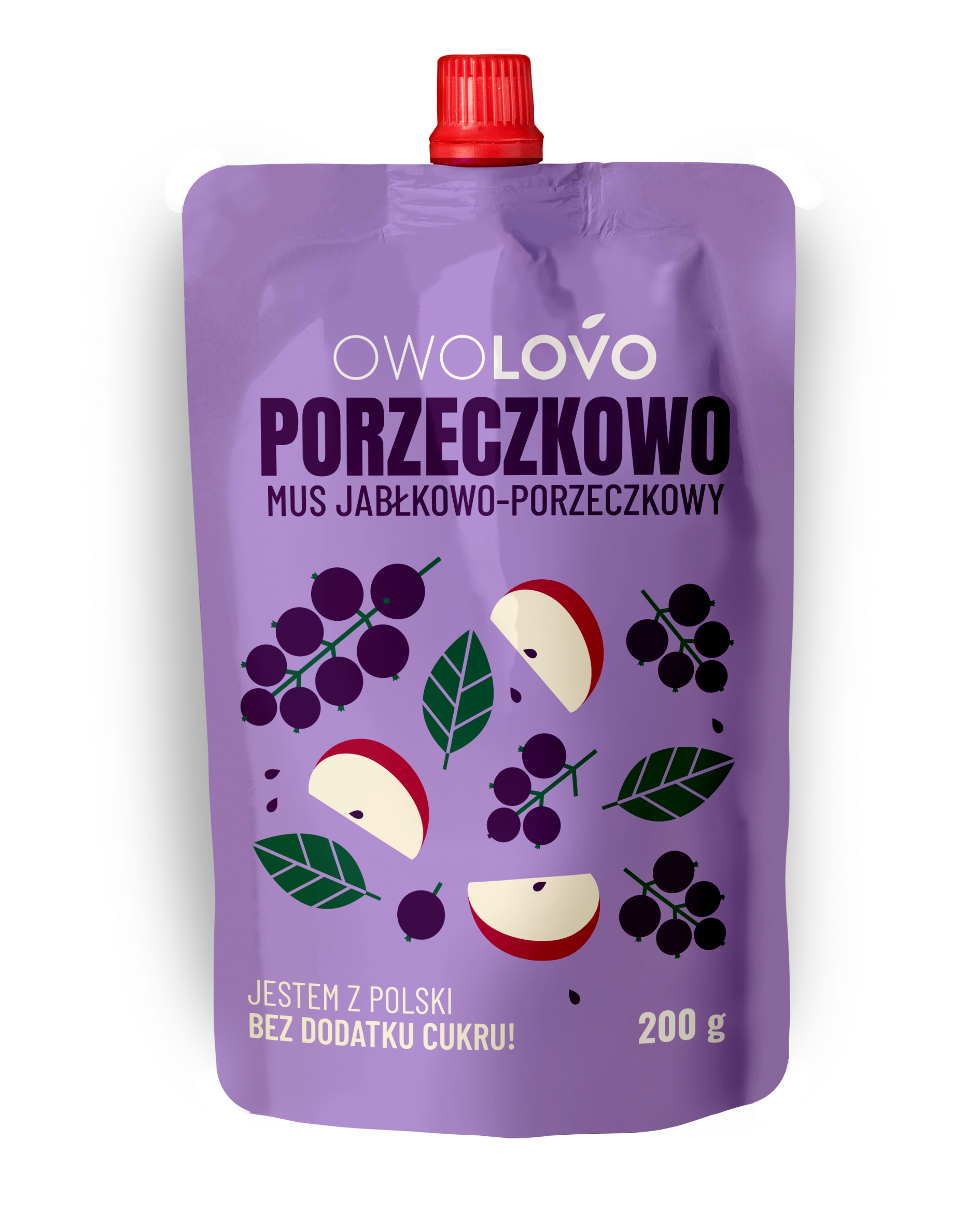 Ovocné pyré Owolovo jablko-čierne ríbezle 200 g - 95935