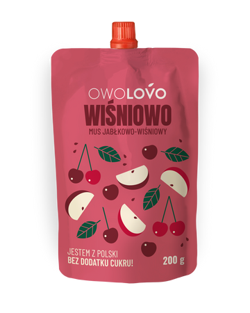 Ovocné pyré Owolovo jablko-višňa 200 g - 95933