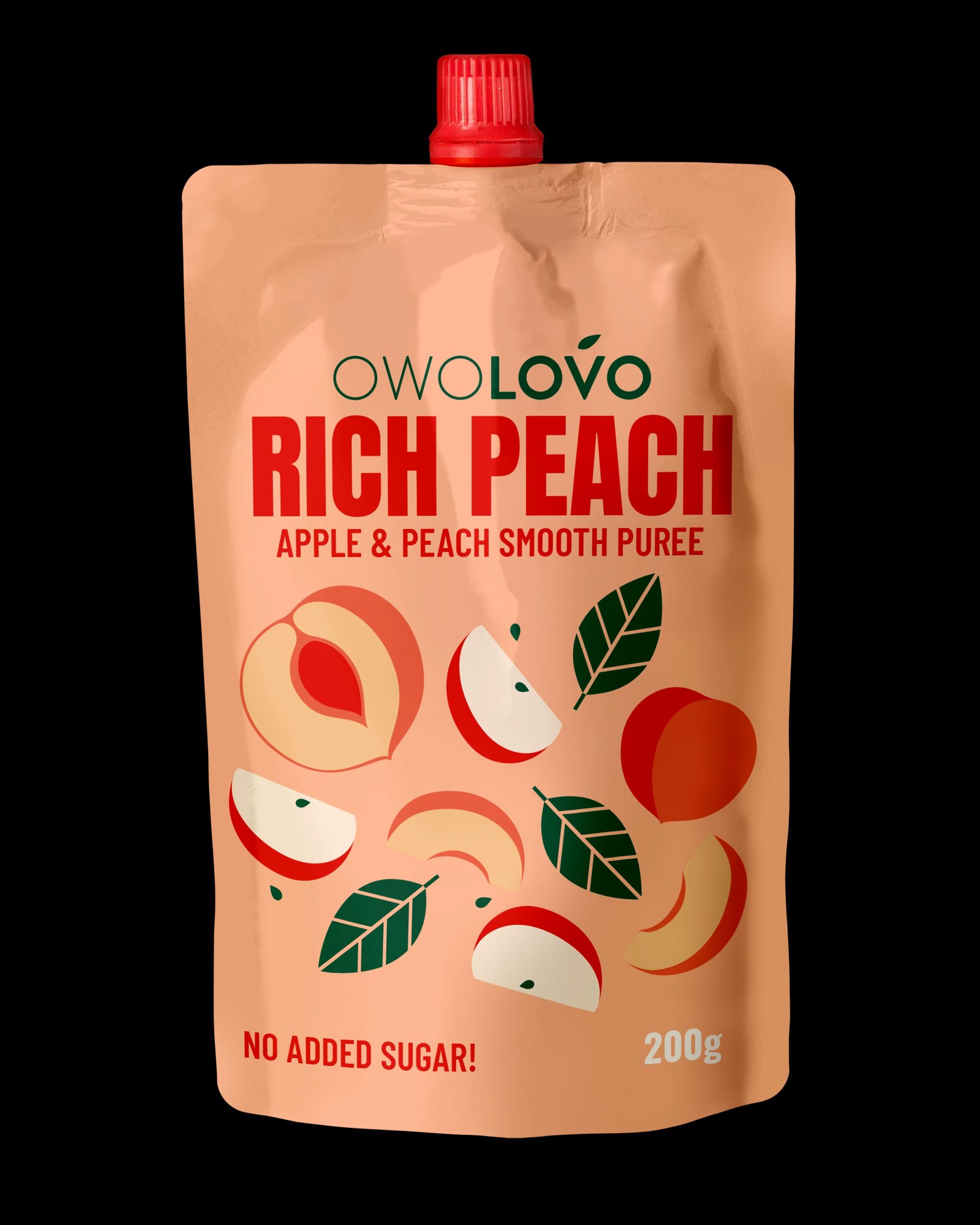 Owolovo Ovocné pyré  jablko-broskyňa 200 g - 93672
