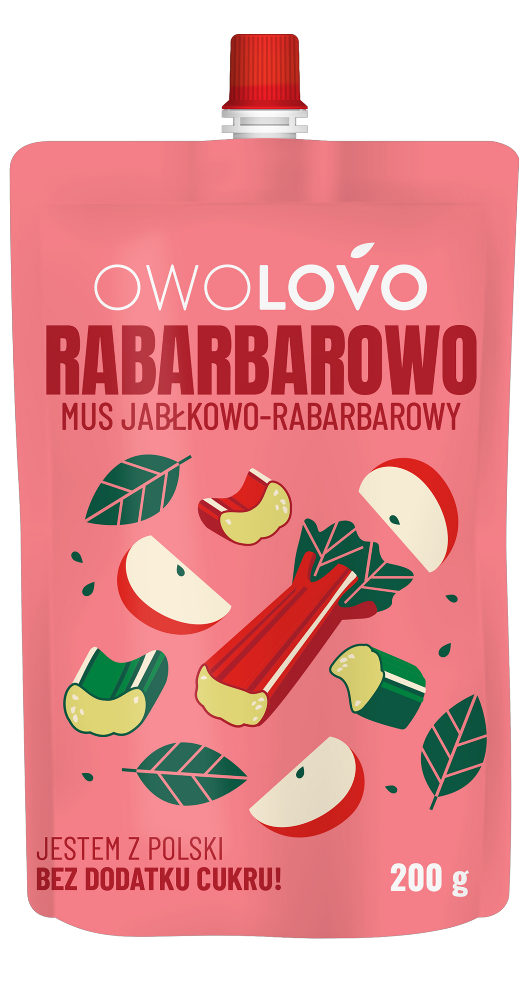 Ovocné pyré Owolovo jablko-rebarbora 200 g - 95937