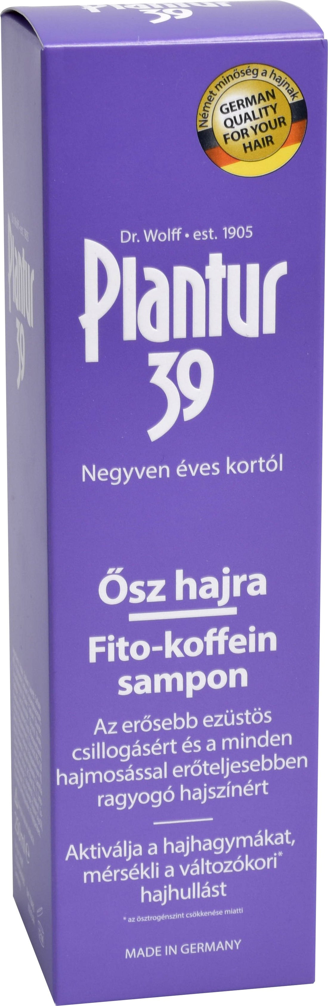 Plantur 39 fytokofeínový šampón na šedivé vlasy 250 ml - 83301