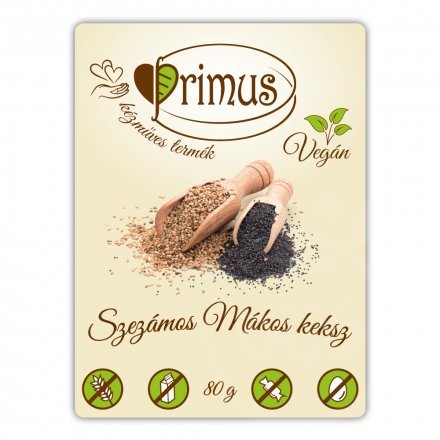 Primus vegánske sezámovo makové makové sušienky 80 g - 57448
