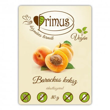 Primus vegánske marhuľové sušienky 80 g - 57452