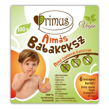 Primus vegánske detské sušienky s jablkom 100 g - 57456