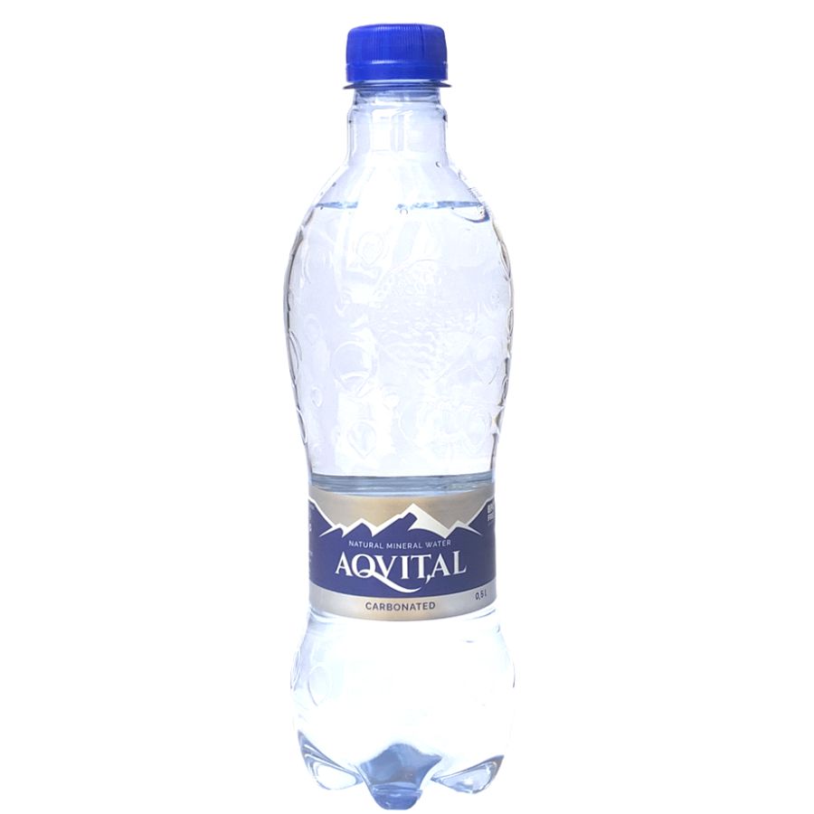 Prírodná minerálna voda obohatená kyselinou uhličitanou Aqvital 500 ml