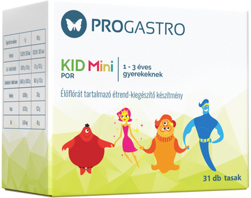 Progastro kid mini por pre deti vo veku 1 - 3 rokov Výživové doplnky obsahujúce živú flóru 31 vreciek