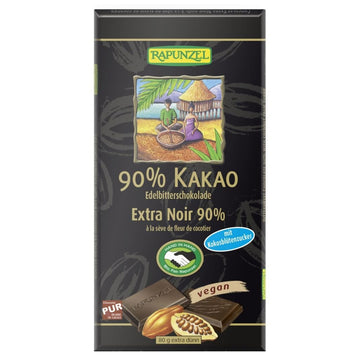 Rapunzel organická horká sladká čokoláda s 90% kokosovým kvetovým cukrom 80 g - 91920