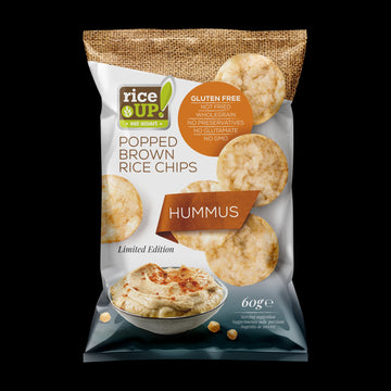 Rice Up chipsy z hnedej ryže s príchuťou hummusu 60 g - 84858