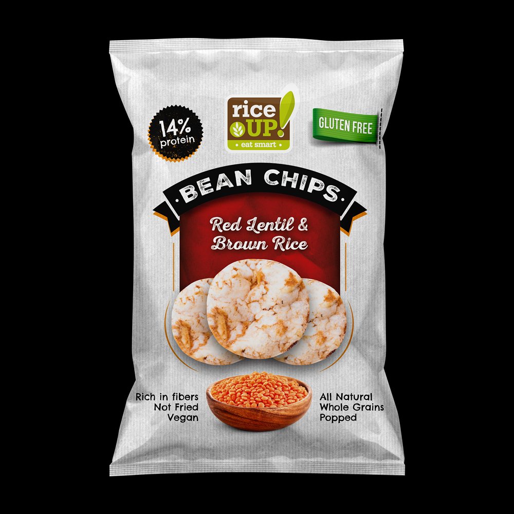 Rice Up  proteínové lupienky s červenou šošovicou 60 g - 56584