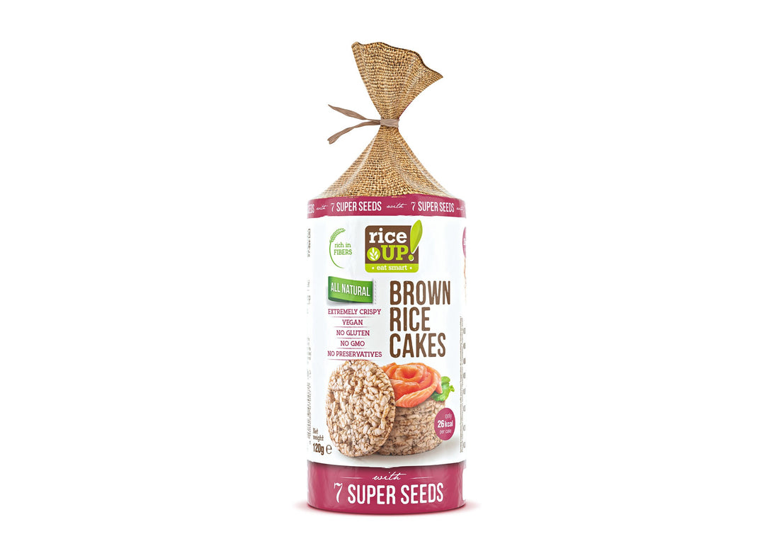 Ryža Up hnedá ryžová pufované chlebíky so 7 super semienkami 120 g - 92557