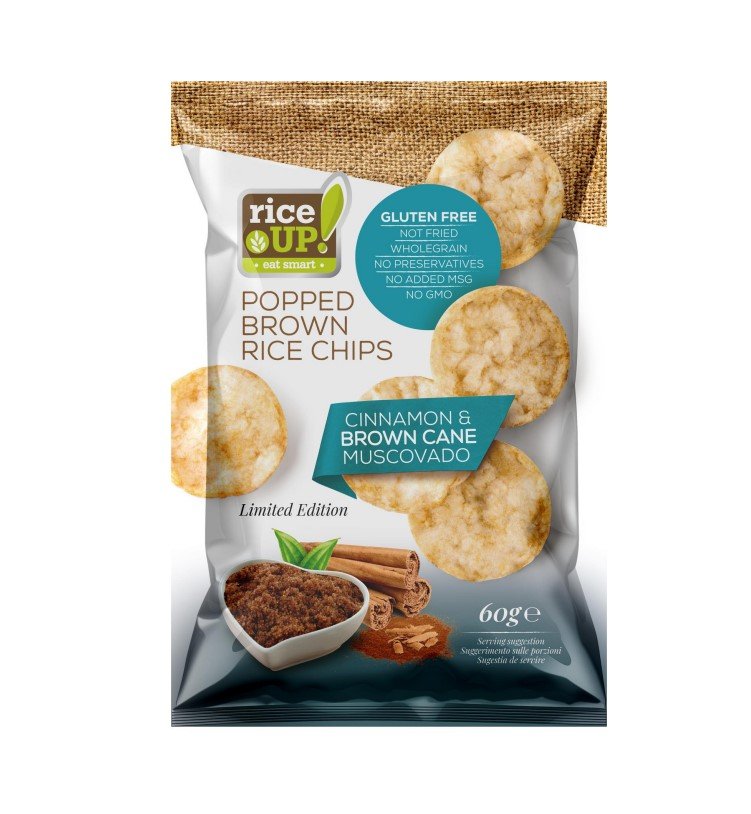 Rice Up  chipsy so škoricovým trstinovým cukrom 60 g - 89858