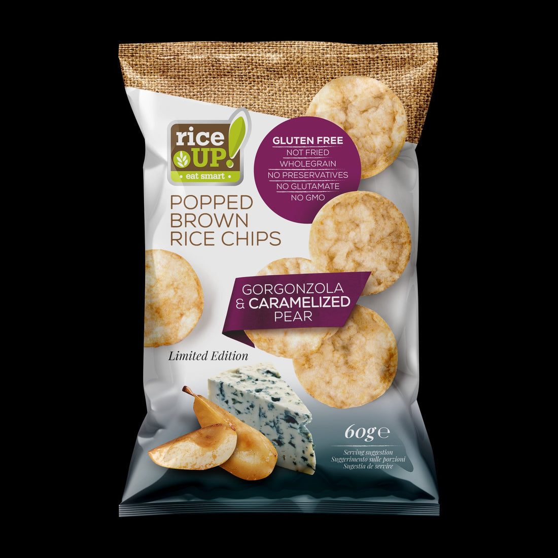 Rice Up chipsy so syrom gorgonzola 60 g - 84368