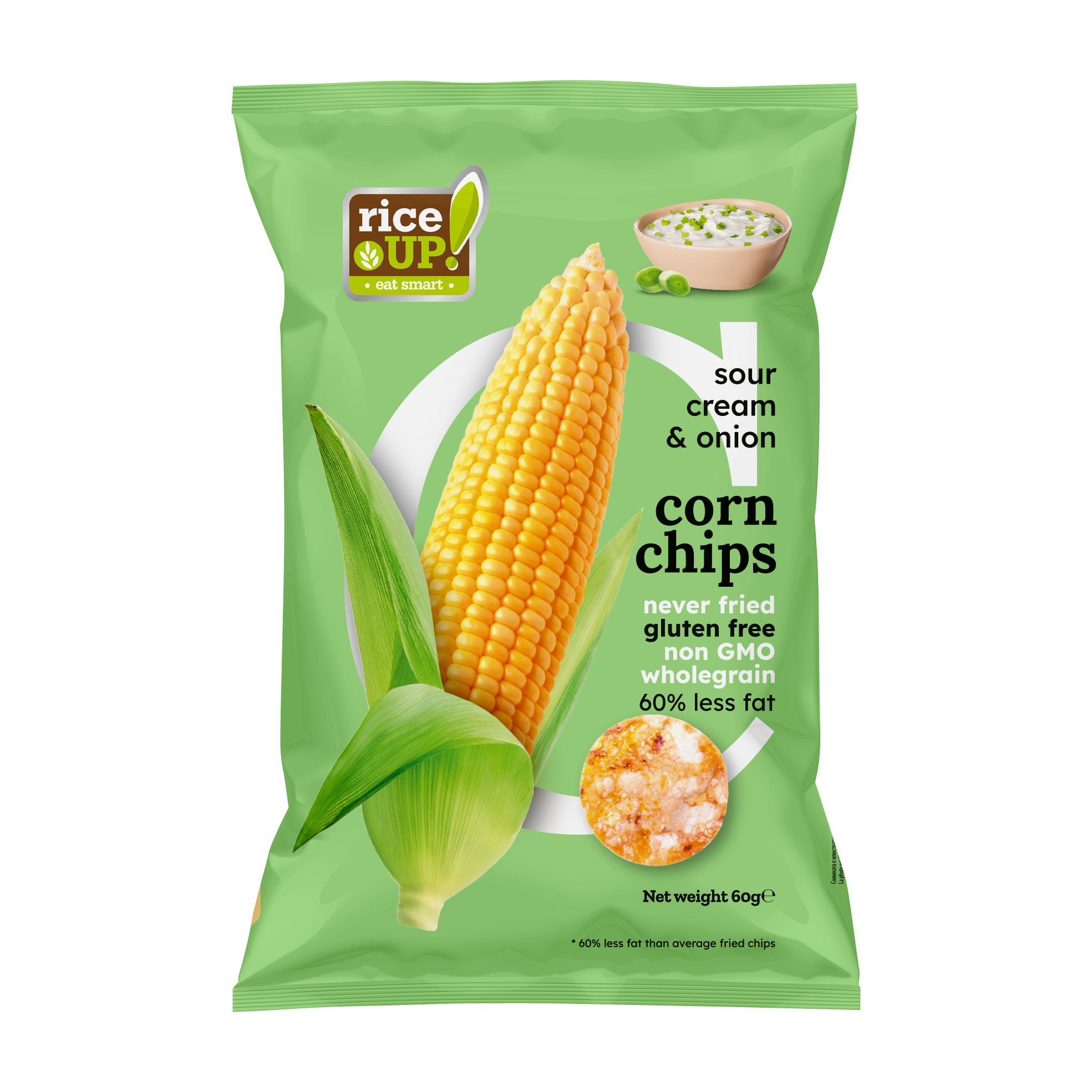 Ryžové lupienky s cibuľou a kyslou smotanou 60 g - 96100