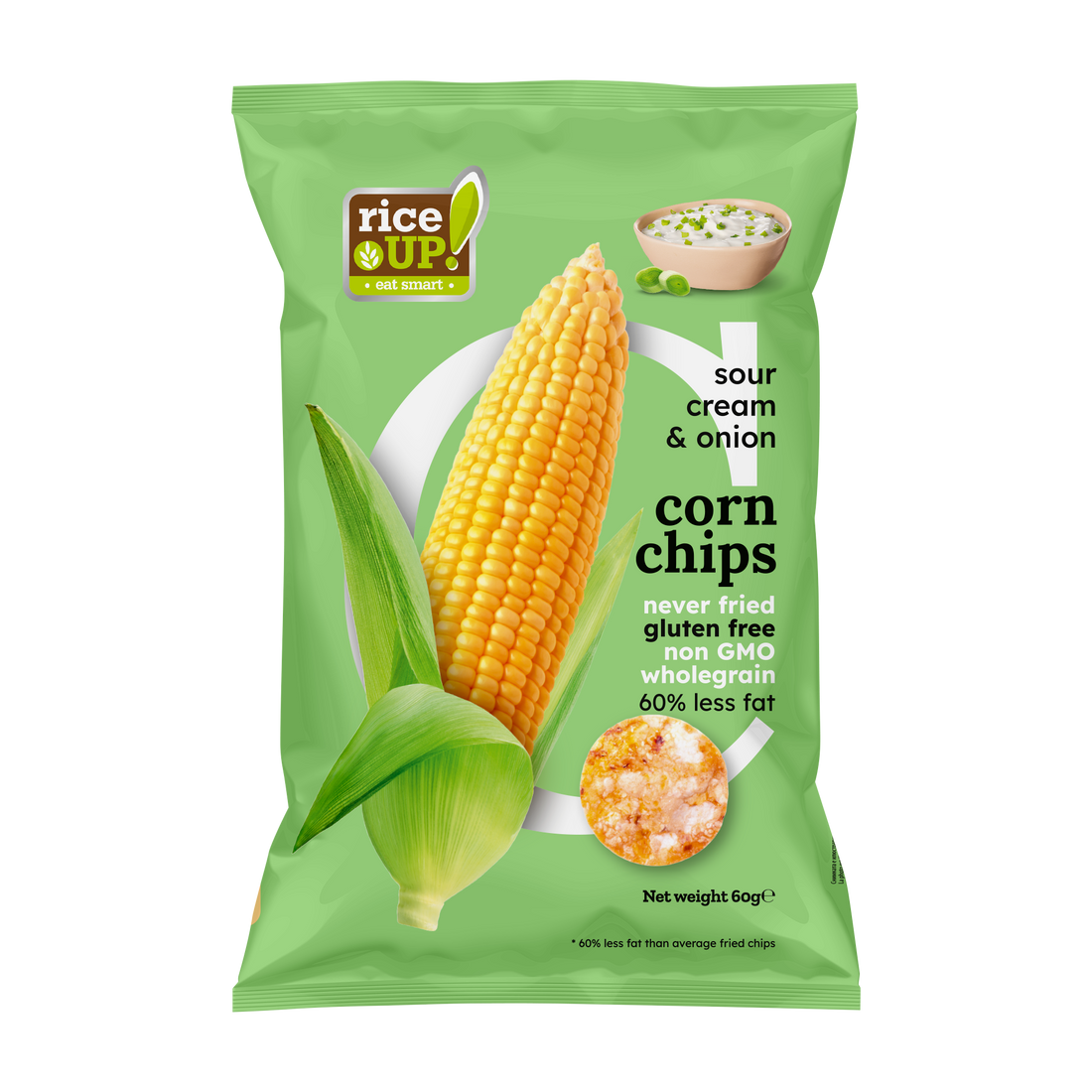 Ryžové lupienky s cibuľou a kyslou smotanou 60 g - 96100