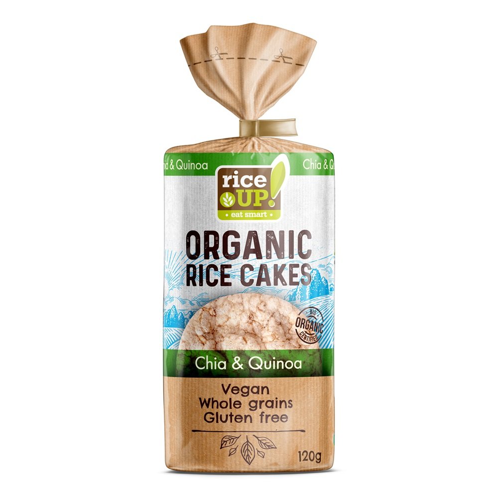 Rice Up Bezlepkové celozrnné ryžové chlebíčky s chia a quinoa 120g  59528