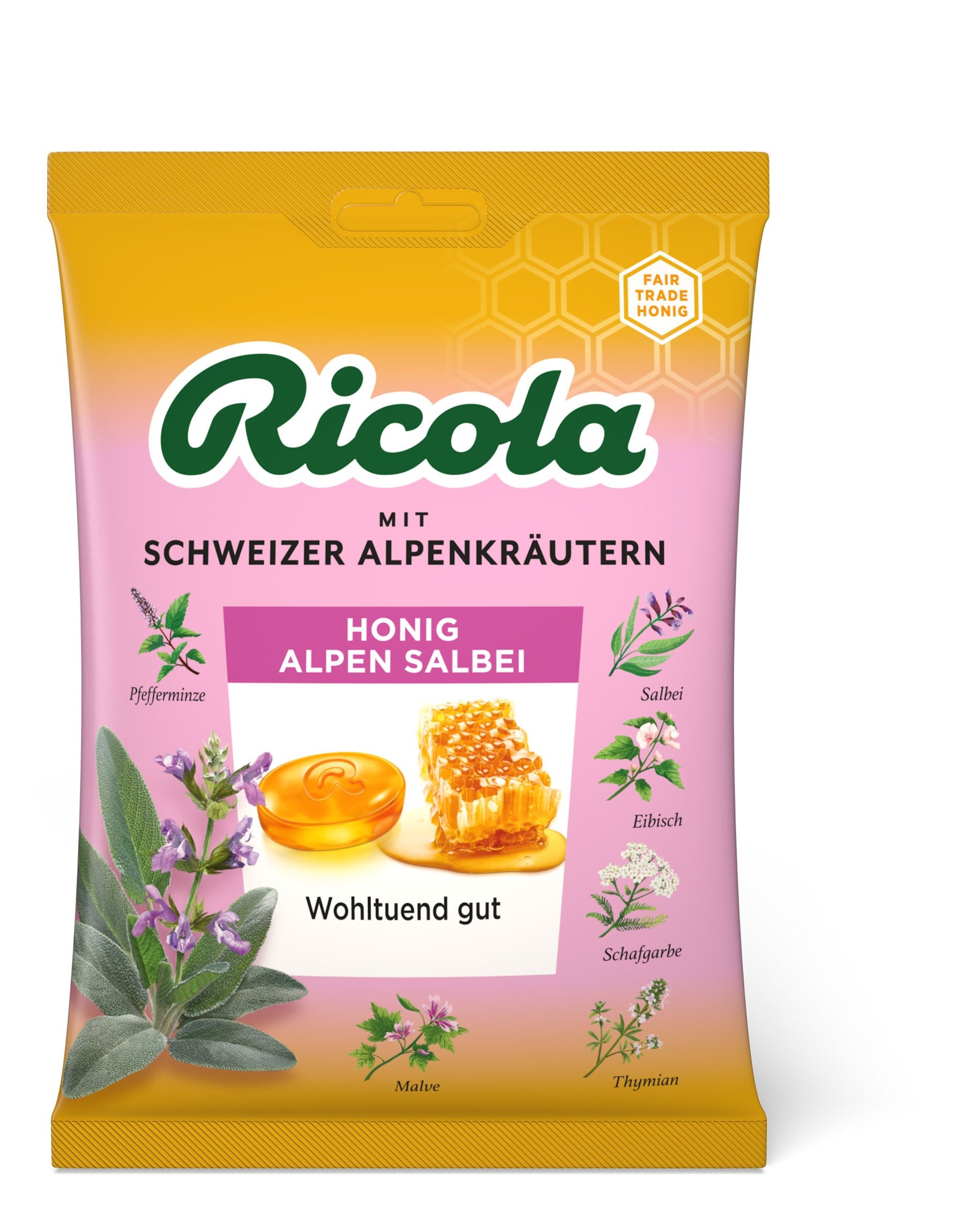 Ricola cukríky s medom a šalviou 75 g vrecko - 50557