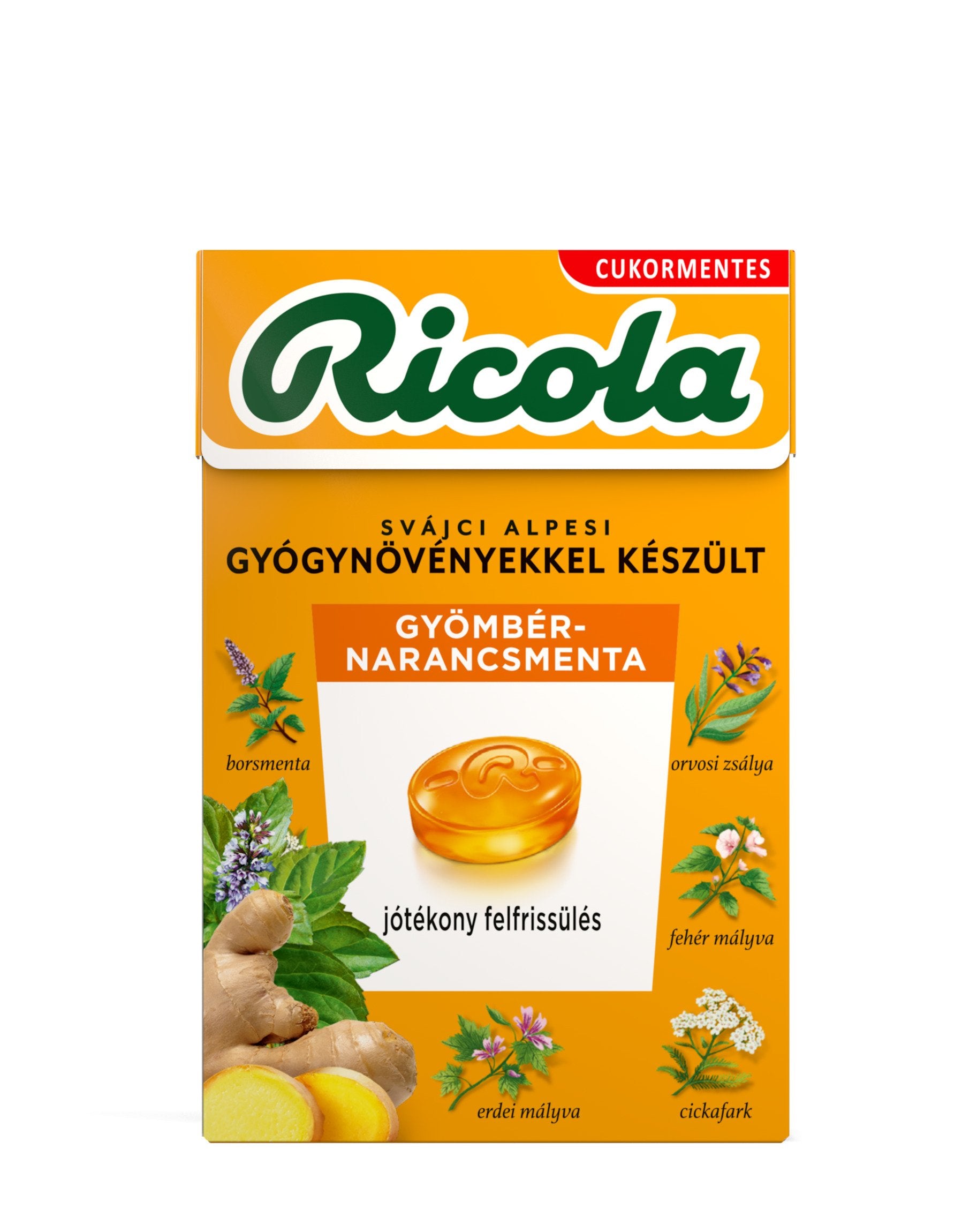 Ricola zázvorovo-pomarančová mäta 40 g - 89811