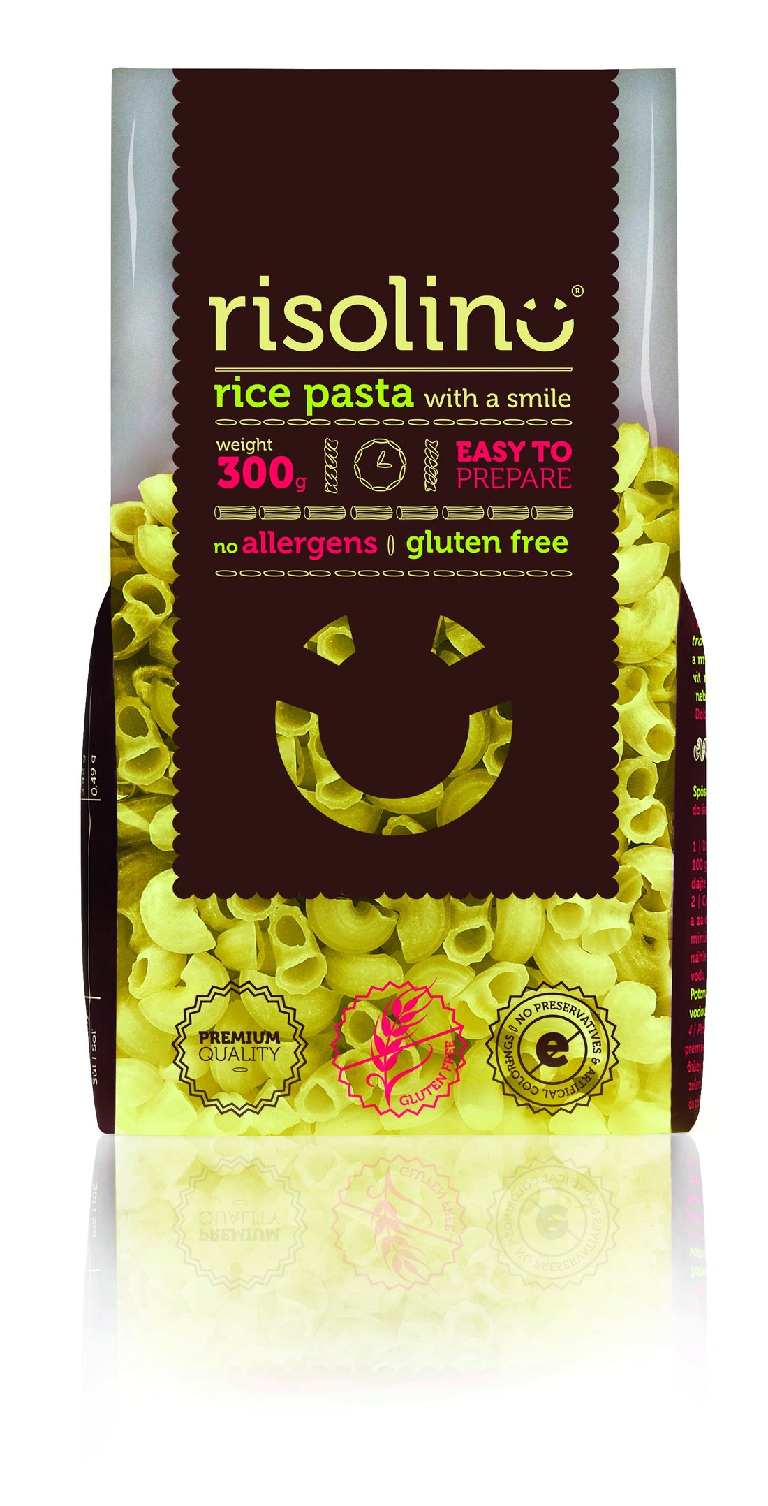Risolino bezlepkové ryžové cestoviny kolienka 300 g - 93611