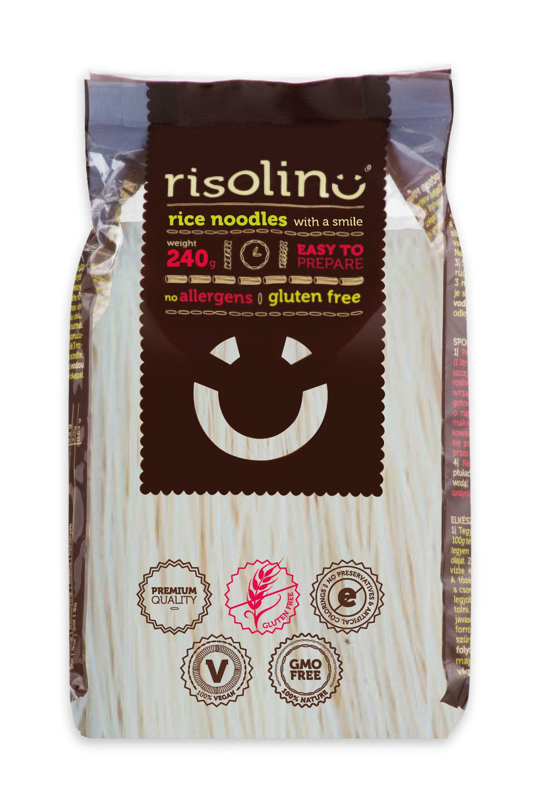 Risolino bezlepkové ryžové cestoviny  rezance 1 mm 240 g - 93434