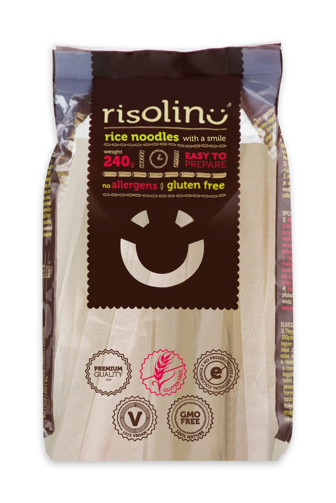 Risolino bezlepkové ryžové cestoviny rezance  7 mm 240 g - 93435