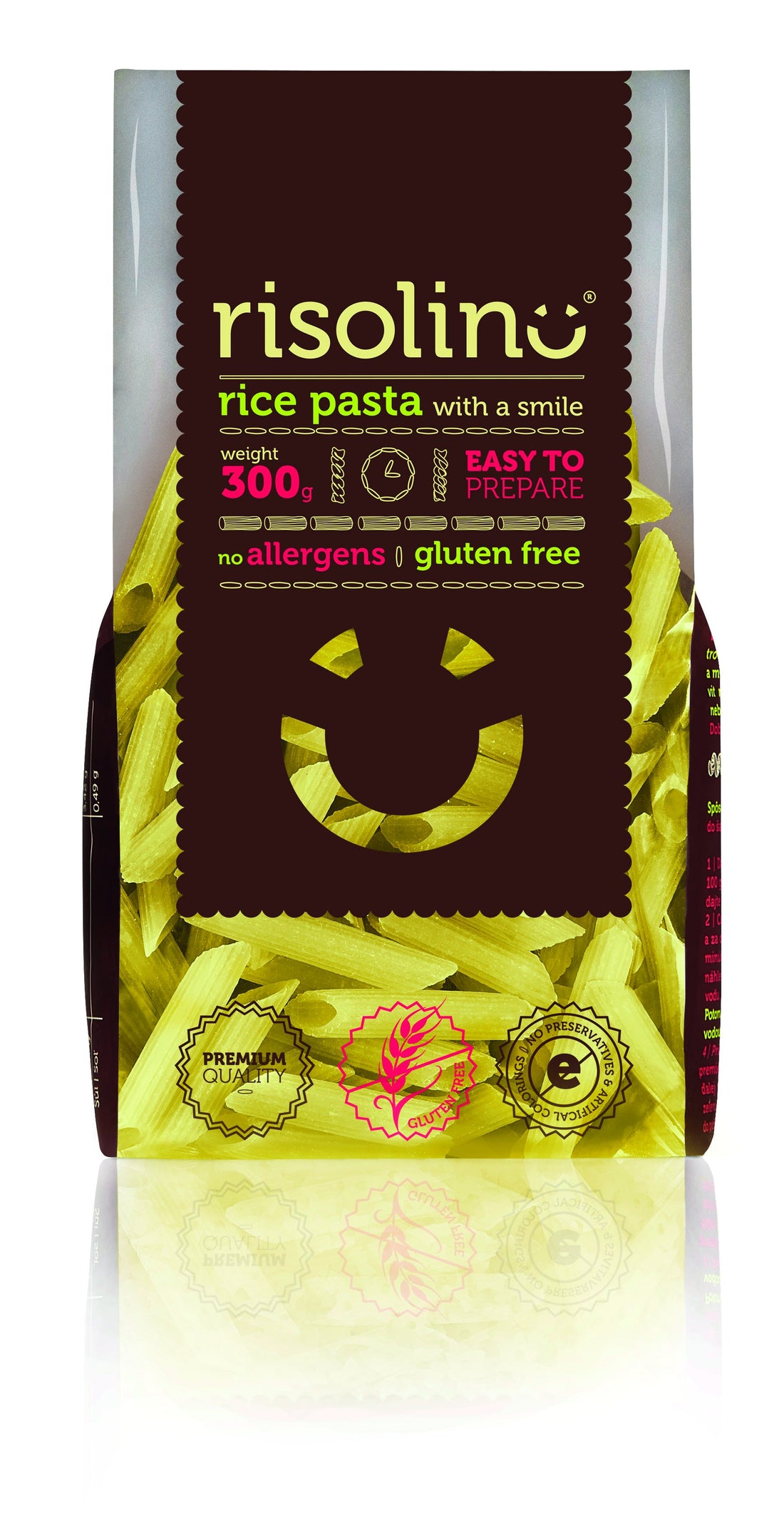 Risolino bezlepkové ryžové cestoviny penne 300 g - 93610