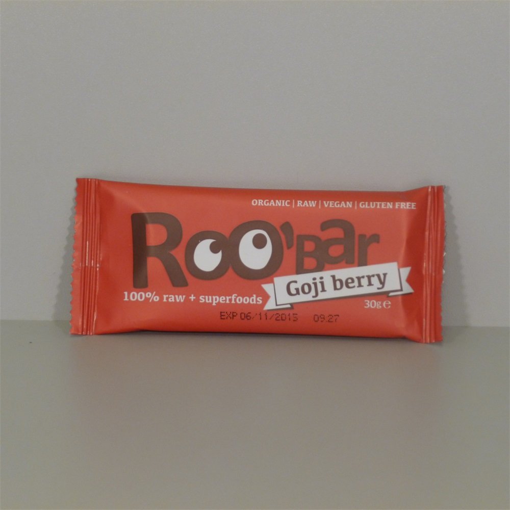 Roobar 100% raw organická ovocná tyčinka s plodmi goji 30 g - 40596