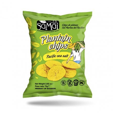 Samai banánové chipsy - morská soľ 75 g - 57057