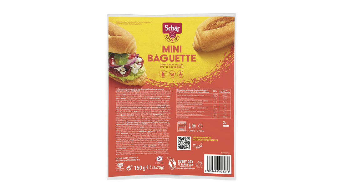 Schär bezlepková mini bageta predpečená 2x75g 150 g - 36618