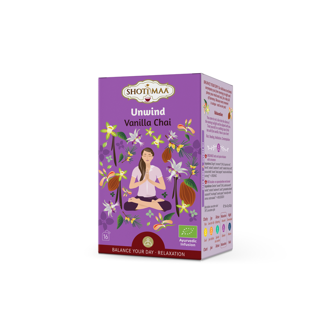Shoti Maa organický čaj unwind vanilla chai 16x2g 32 g - 94444