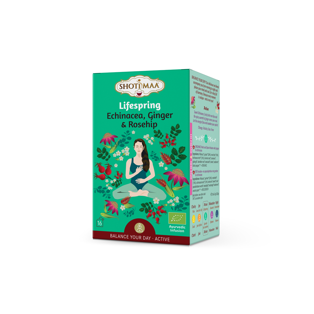 Shoti Maa organický echinacea, zázvor a šípkový čaj 16x2g 32 g - 94446
