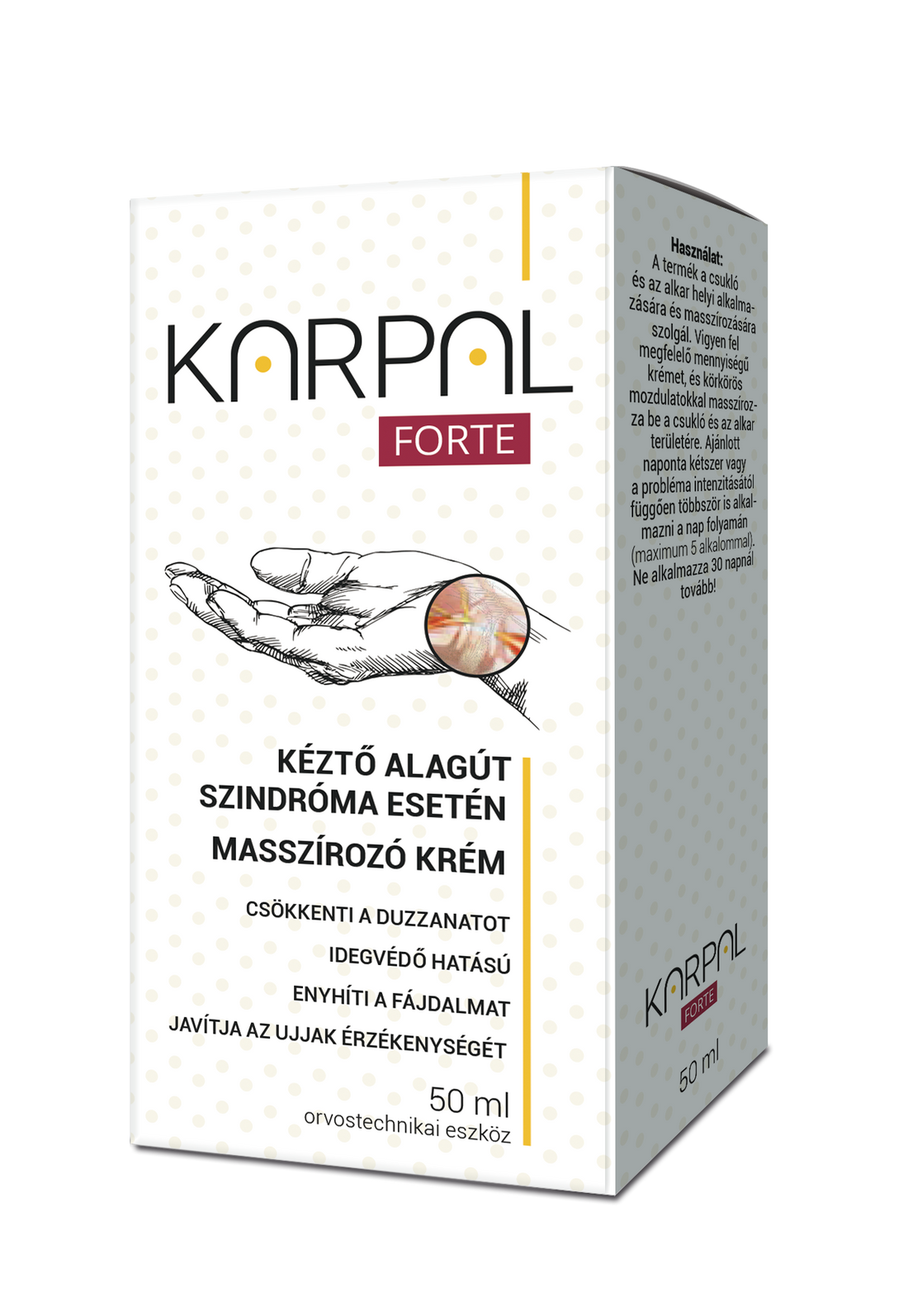 Karpal forte masážny krém proti syndrómu ručného tunela 50 ml - 97615