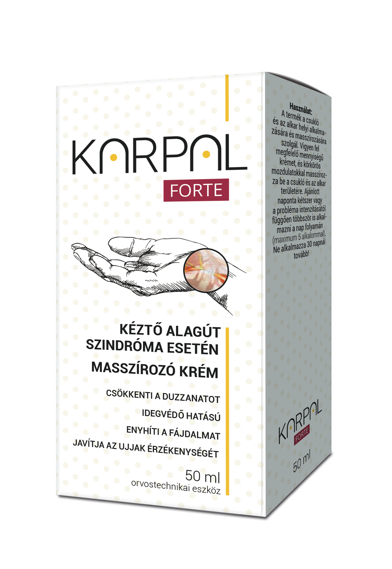 Karpal forte masážny krém proti syndrómu ručného tunela 50 ml - 97615
