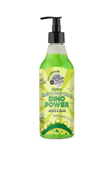 Skin super good 2 v 1 šampón a sprcha s jablkom a hruškou  dino power  500 ml
