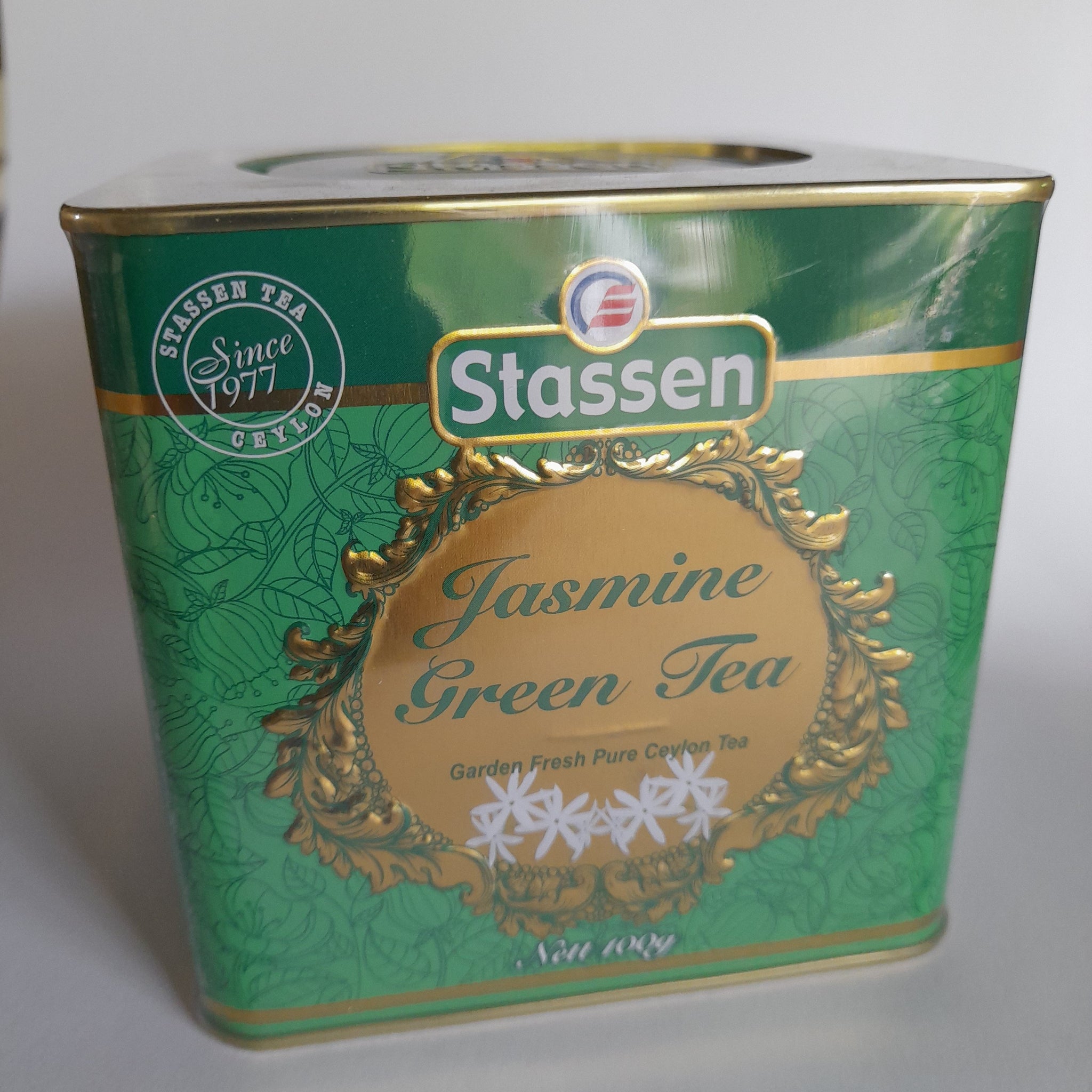 Stassen zelený čaj jasmín v kovovej dóze  sypaný 100 g - 20633