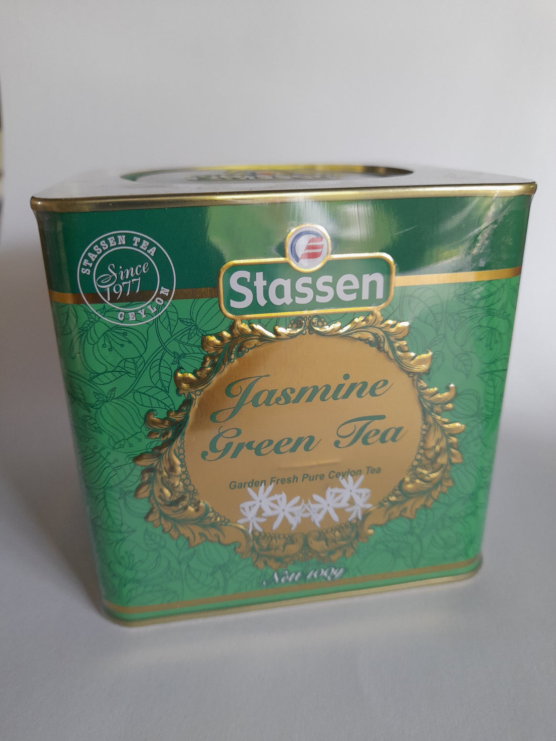 Stassen zelený čaj jasmín v kovovej dóze  sypaný 100 g - 20633