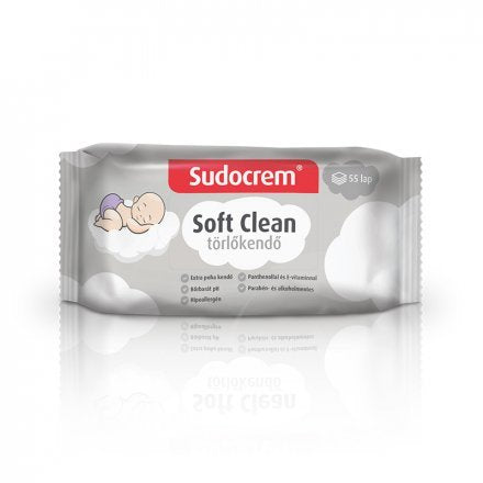 Sudocrem detské utierky soft clean 55 kusov - 58552