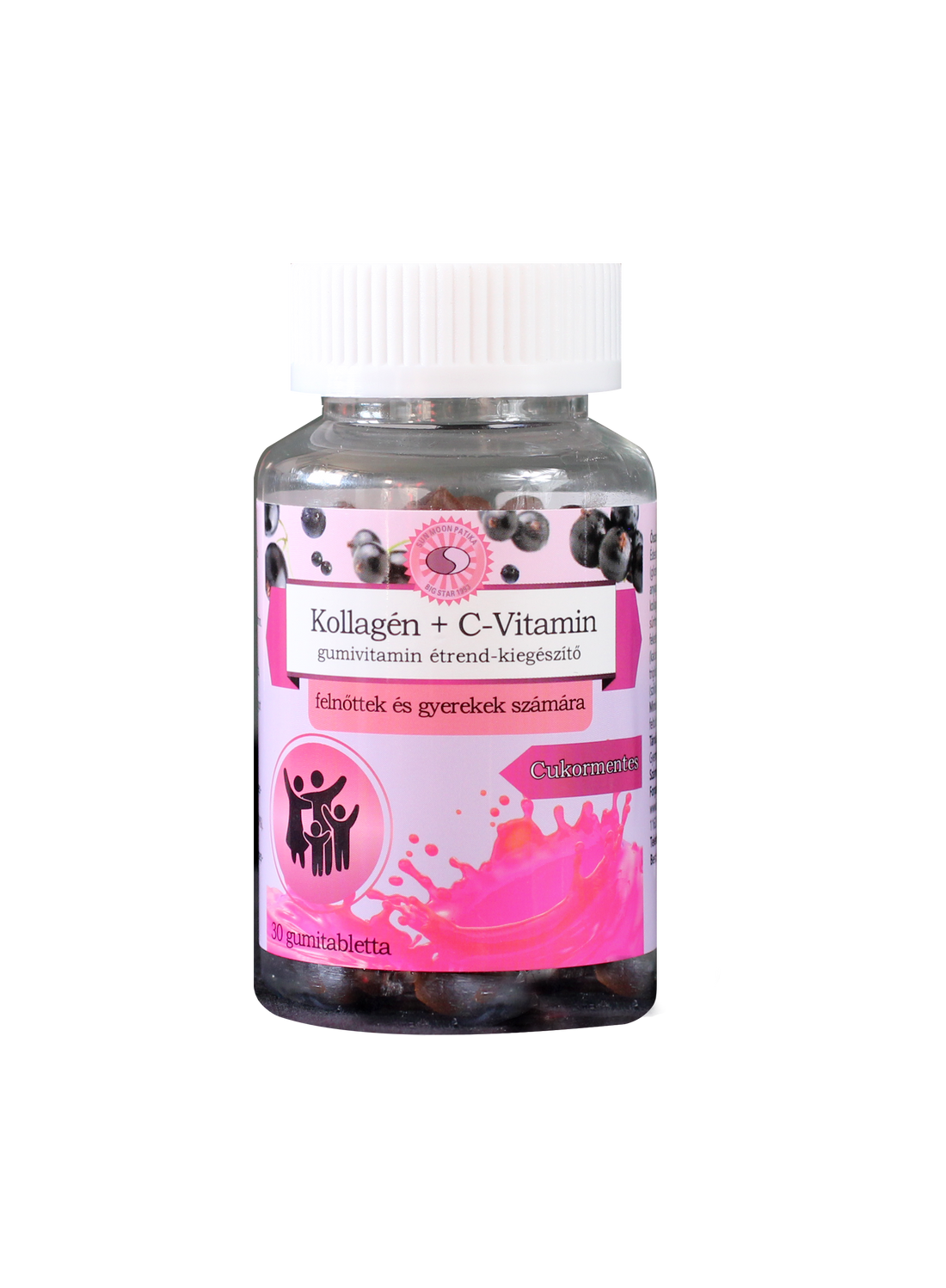 Sun Moon Kolagén+Vitamín C Doplnok stravy Gum Vitamin 30 kapsúl - 97623