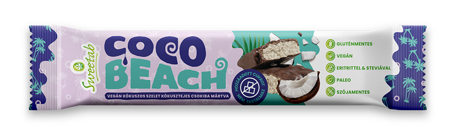 Sweetab vegan, bezgluténový čokoládový koláč s kokosovým 35 g