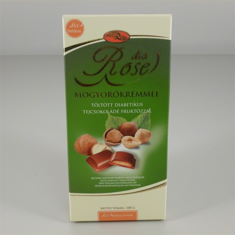 Sweetrose mliečna čokoláda plnená lieskovoorieškovým krémom, fruktóza 100 g - 39176