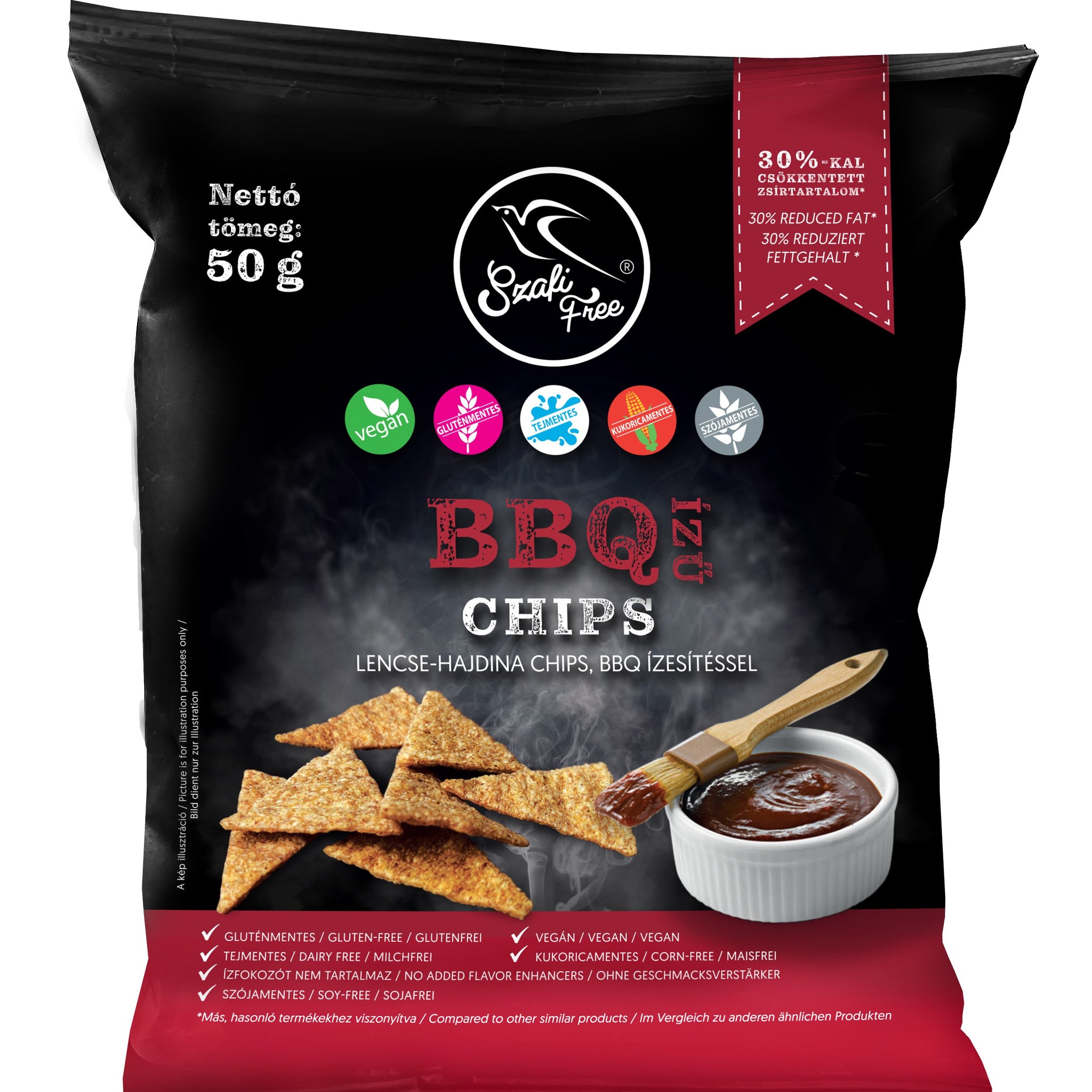 Szafi Free bezlepkové chips s príchuťou BBQ 50 g - 89822