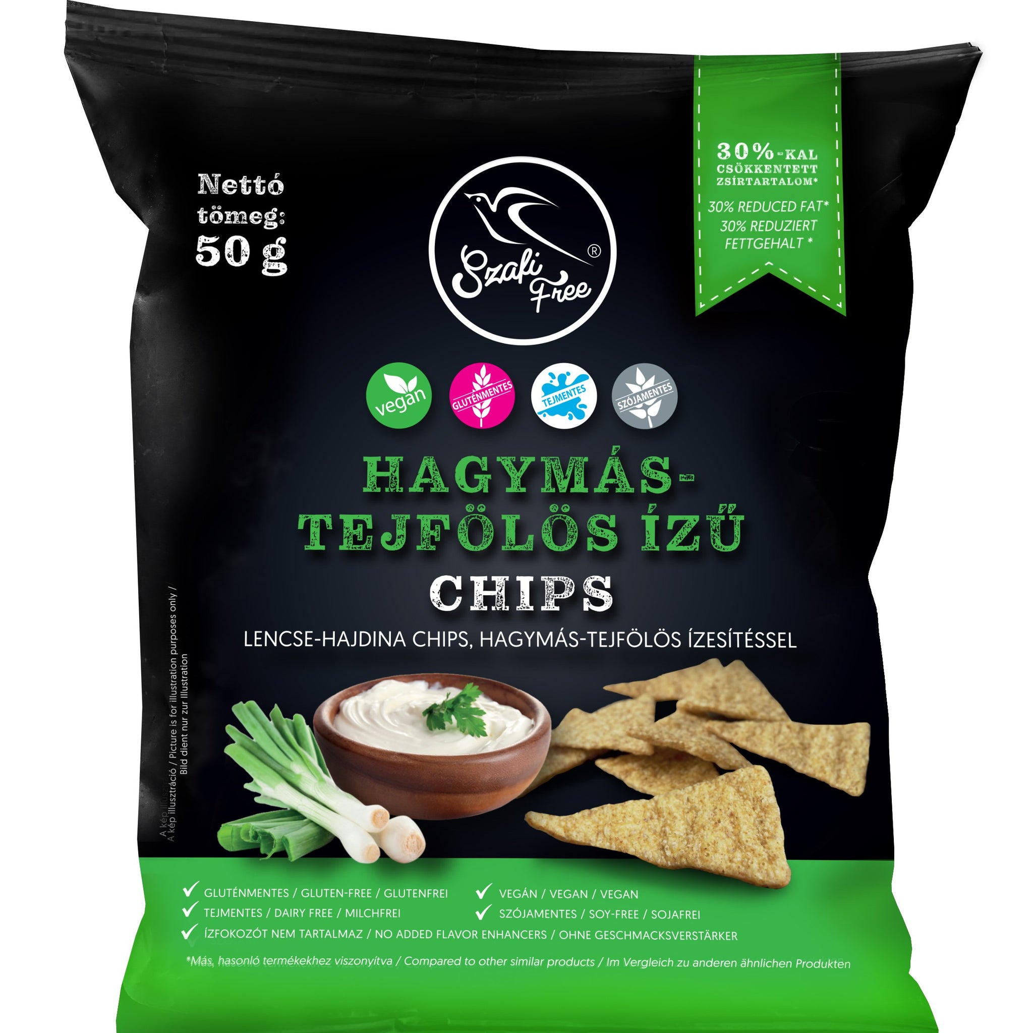 Szafi Free bezlepkové chips s cibuľou a kyslou smotanou 50 g - 89821