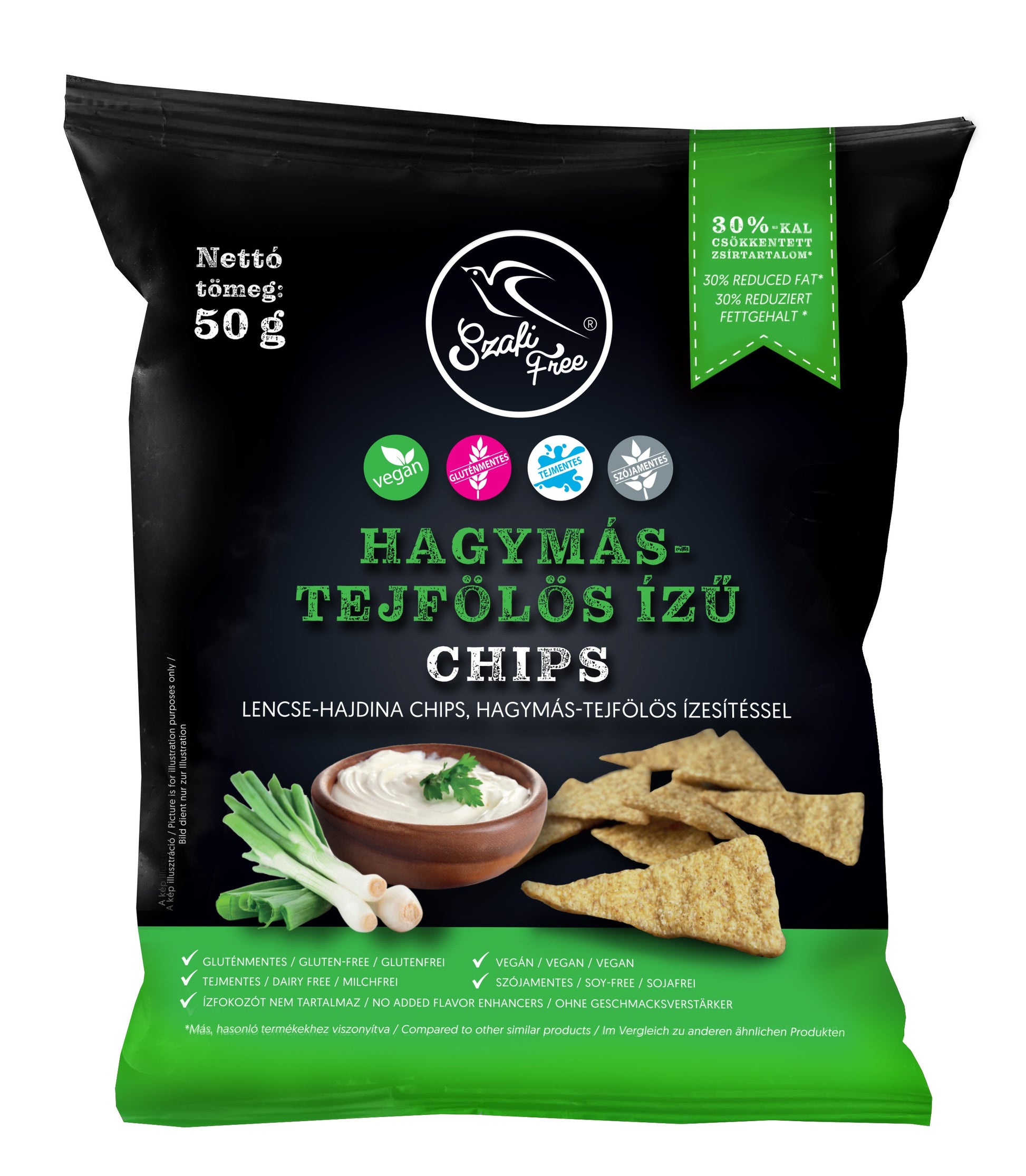 Szafi Free bezlepkové chips s cibuľou a kyslou smotanou 50 g - 89821