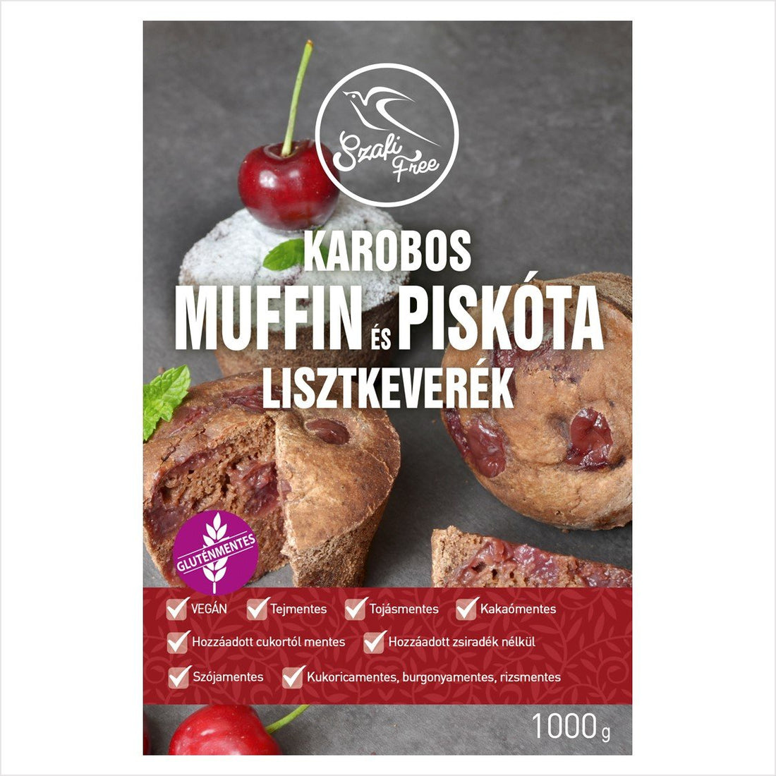 Szafi Free karobová múka na muffiny a piškótové koláče 1000 g - 49354