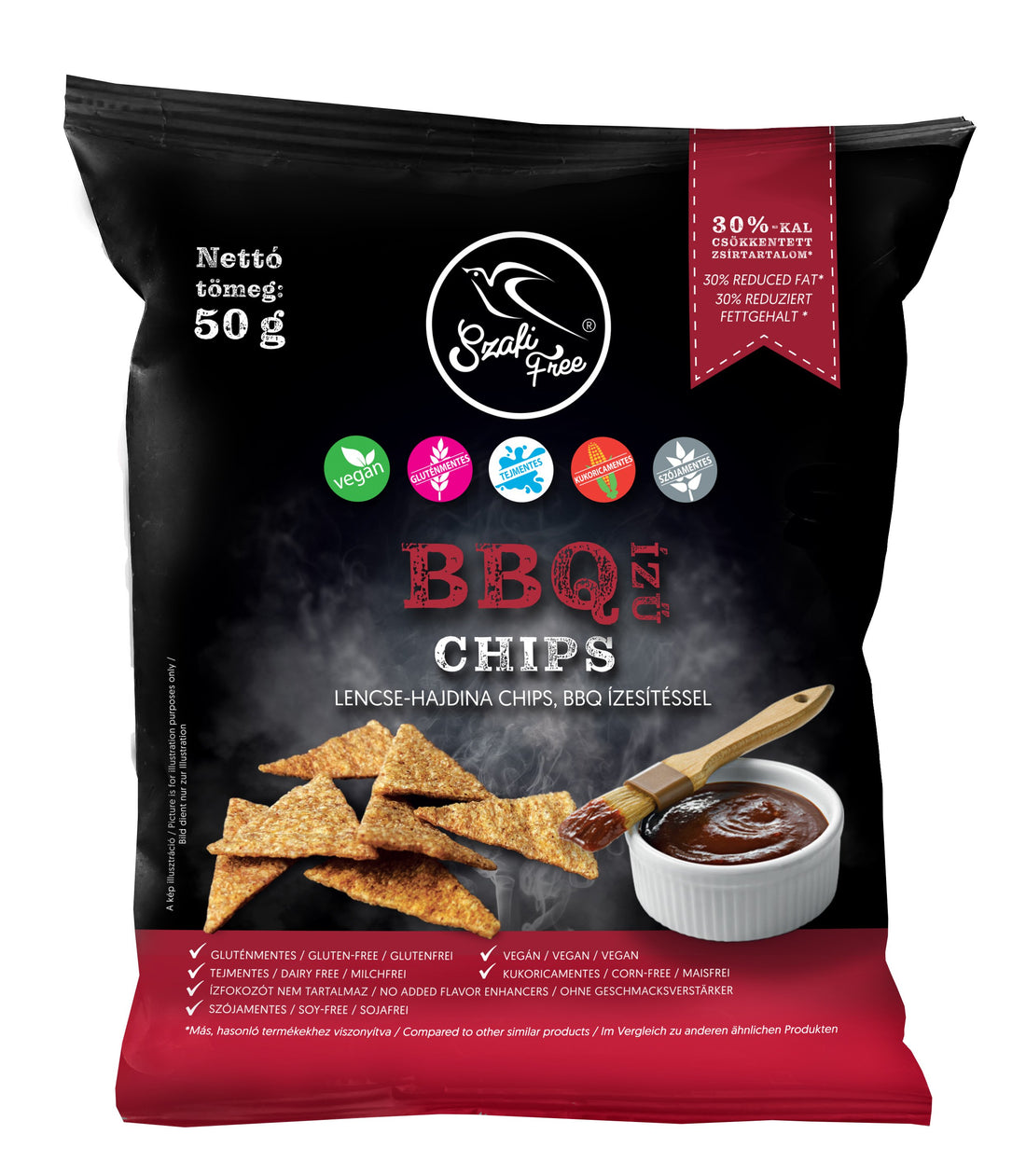 Szafi Free bezlepkové chips s príchuťou BBQ 50 g - 89822